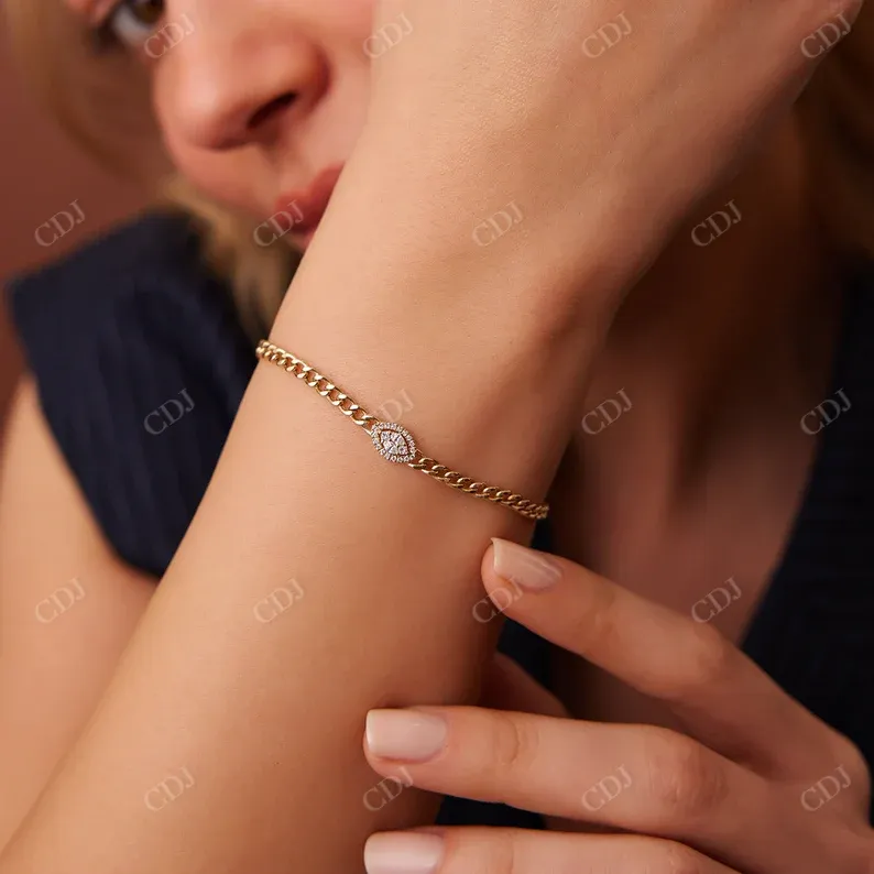 0.19CTW Moissanite Link Diamond Bracelet