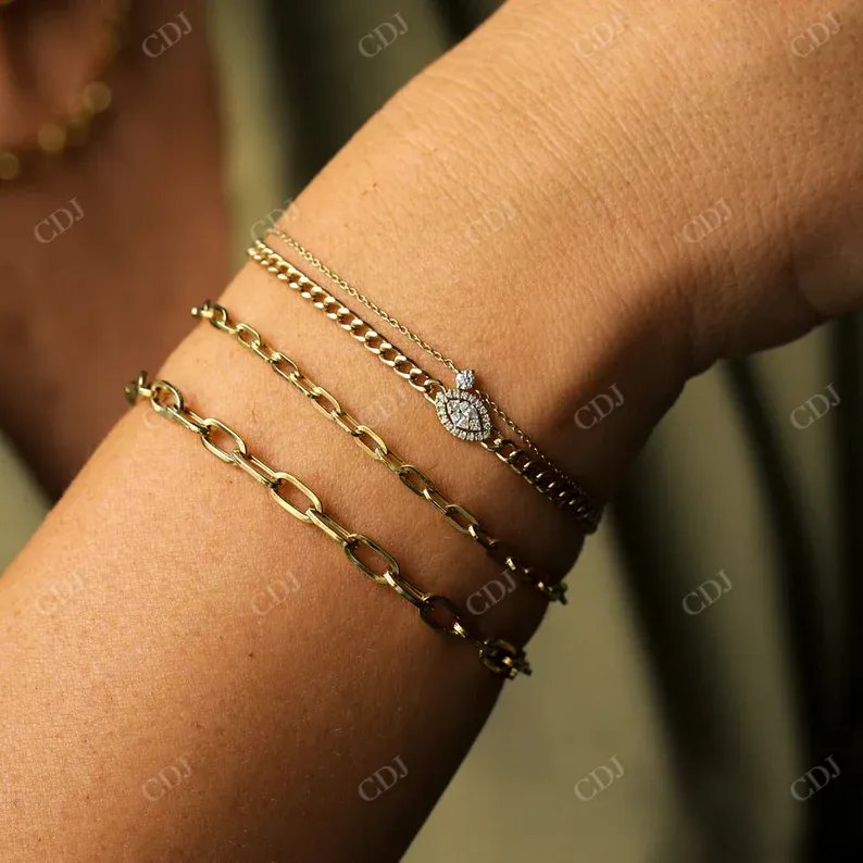 0.19CTW Moissanite Link Diamond Bracelet