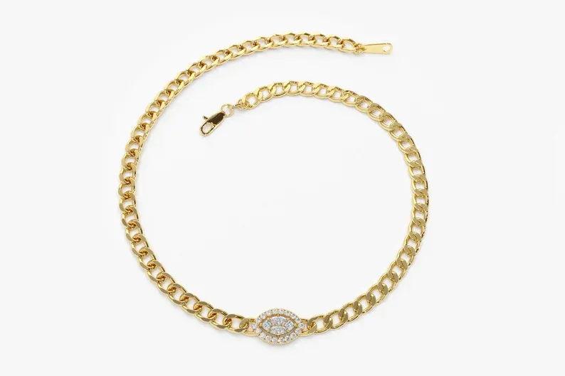 0.19CTW Moissanite Link Diamond Bracelet