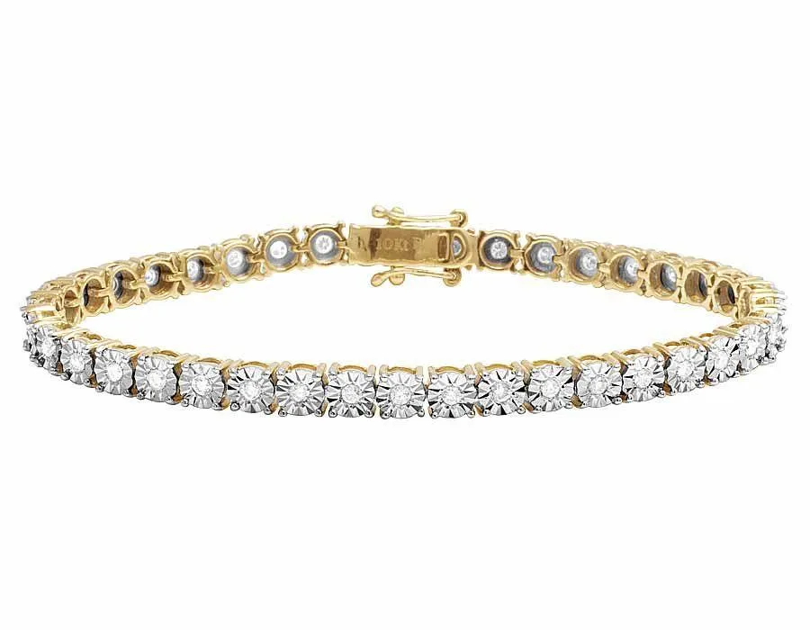 10K Solid Gold 5mm Moissanite Tennis Bracelet