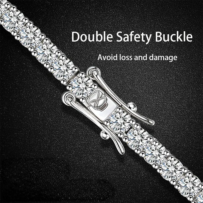 10K Solid Gold 5mm Moissanite Tennis Bracelet