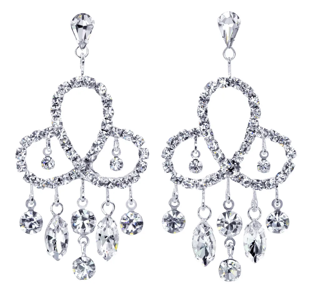 #12326 Elegant Pretzel Drop Chandelier Earring
