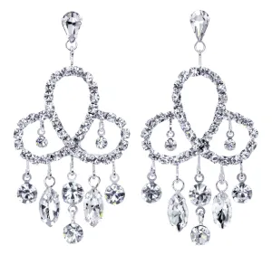 #12326 Elegant Pretzel Drop Chandelier Earring