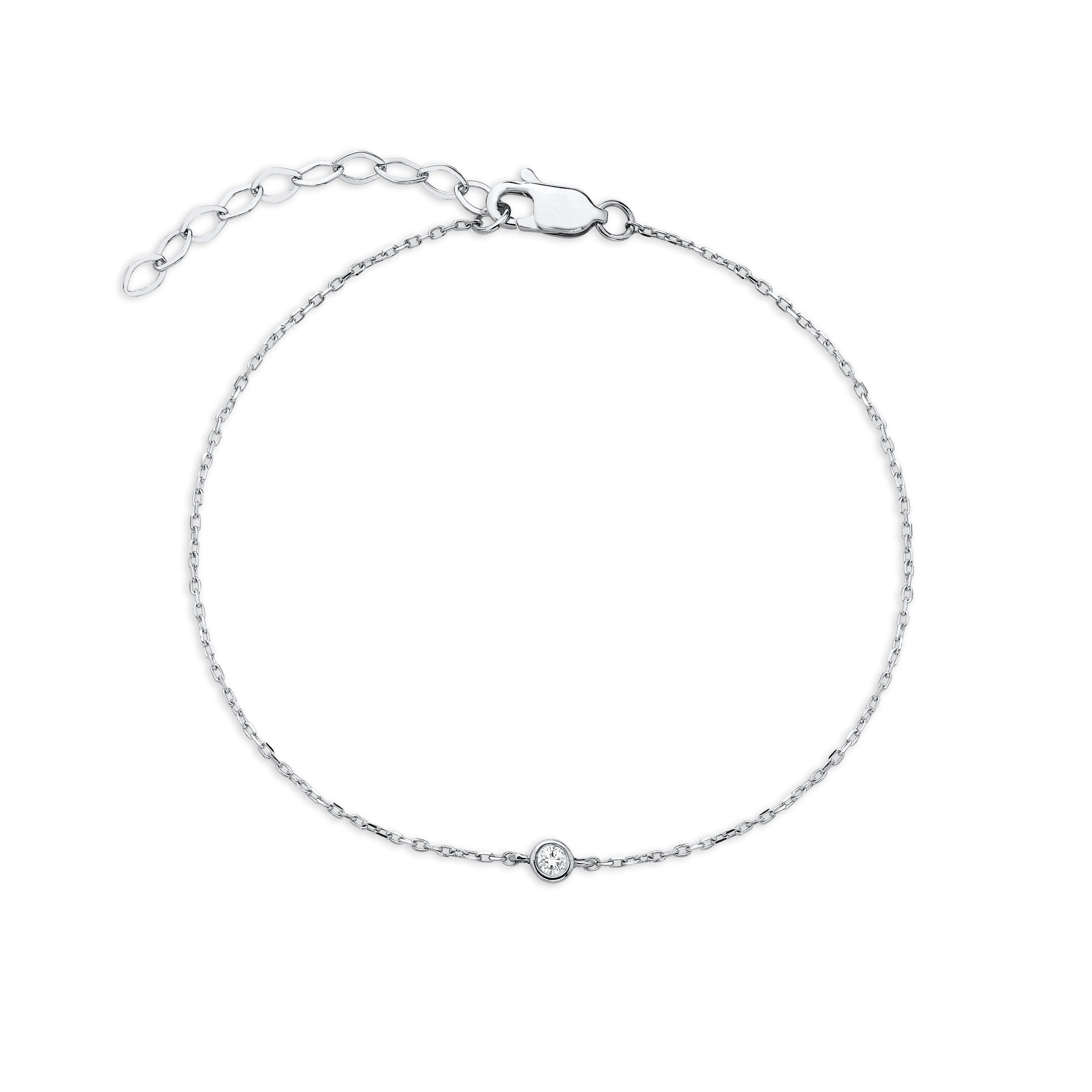 14K Solid Gold Dreamer Diamond Bracelet