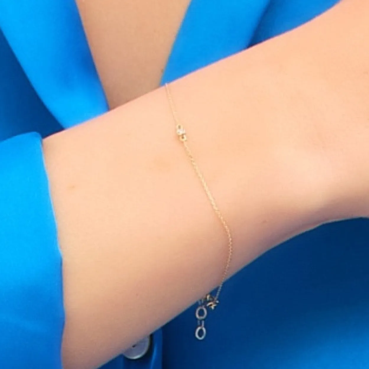 14K Solid Gold Dreamer Diamond Bracelet