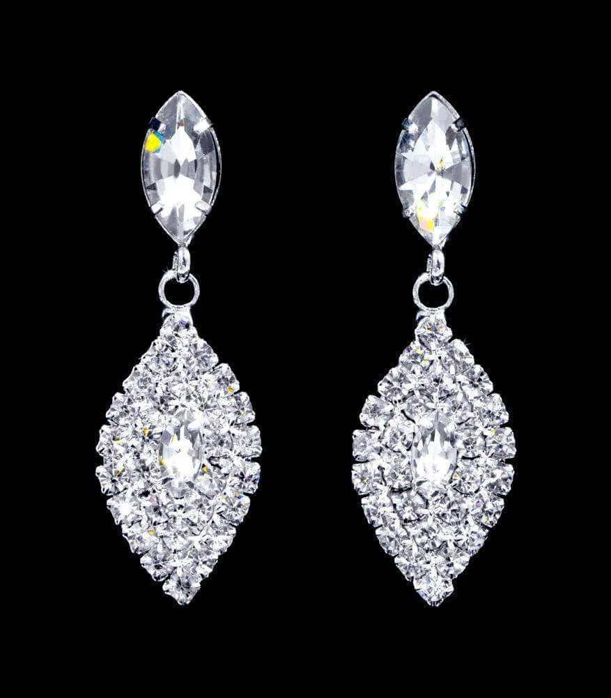 #16903 - Navette Leaf Dangle Earrings