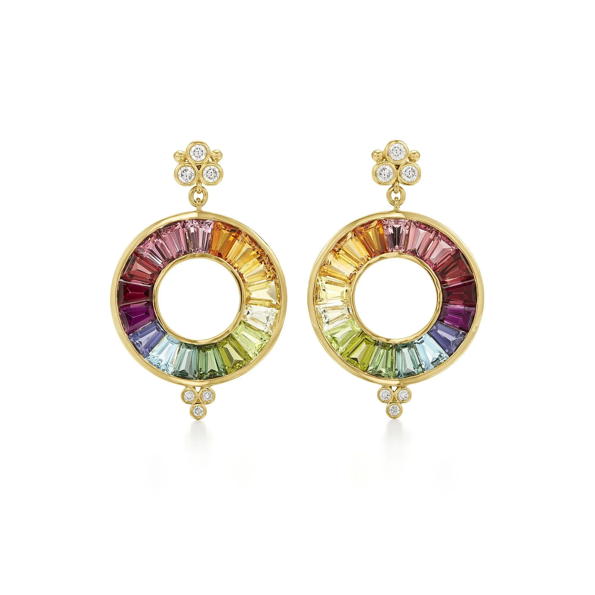 18K Color Wheel Earrings