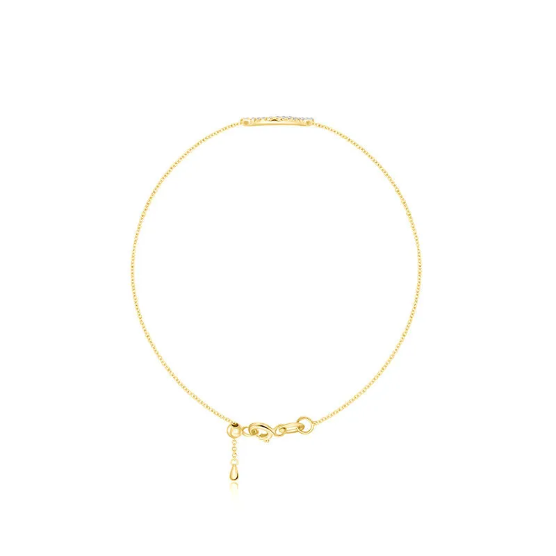 18k Gold Eyelash Shape Diamond Bracelet