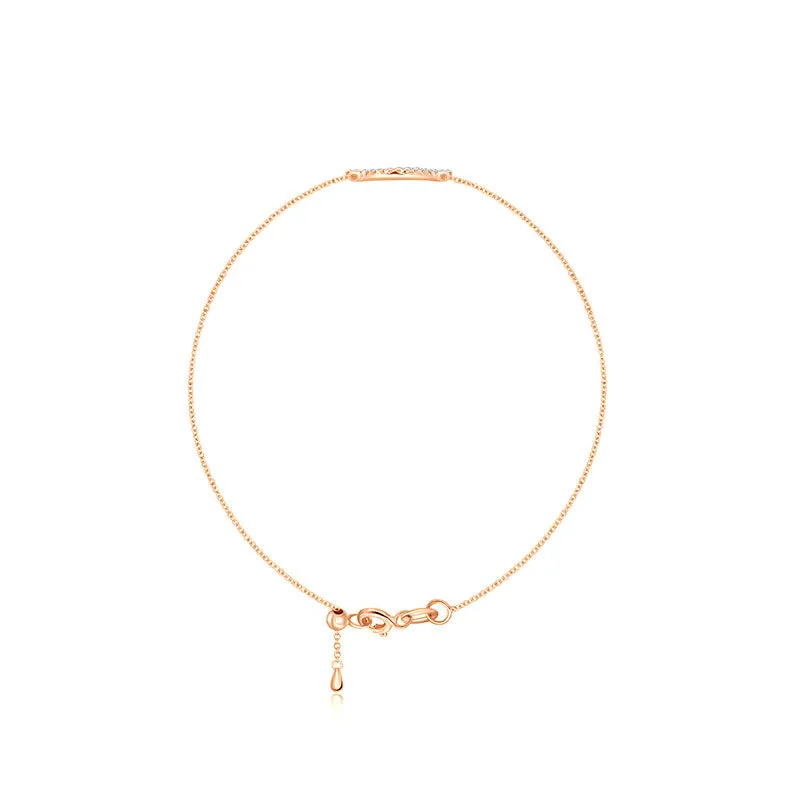 18k Gold Eyelash Shape Diamond Bracelet