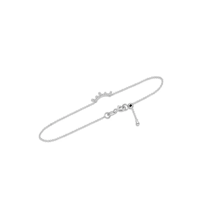 18k Gold Eyelash Shape Diamond Bracelet