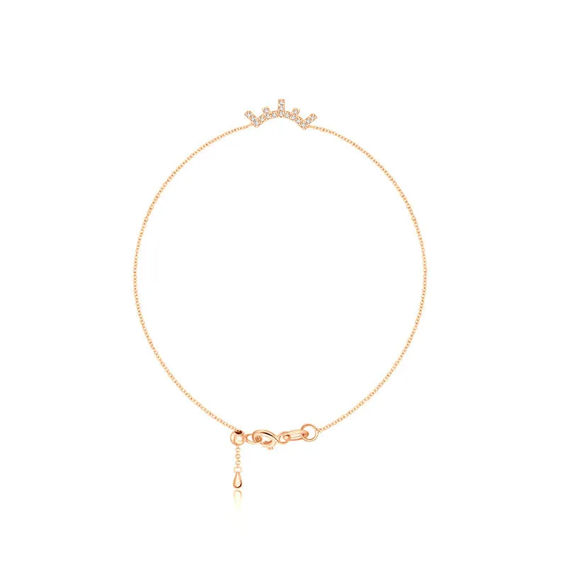 18k Gold Eyelash Shape Diamond Bracelet