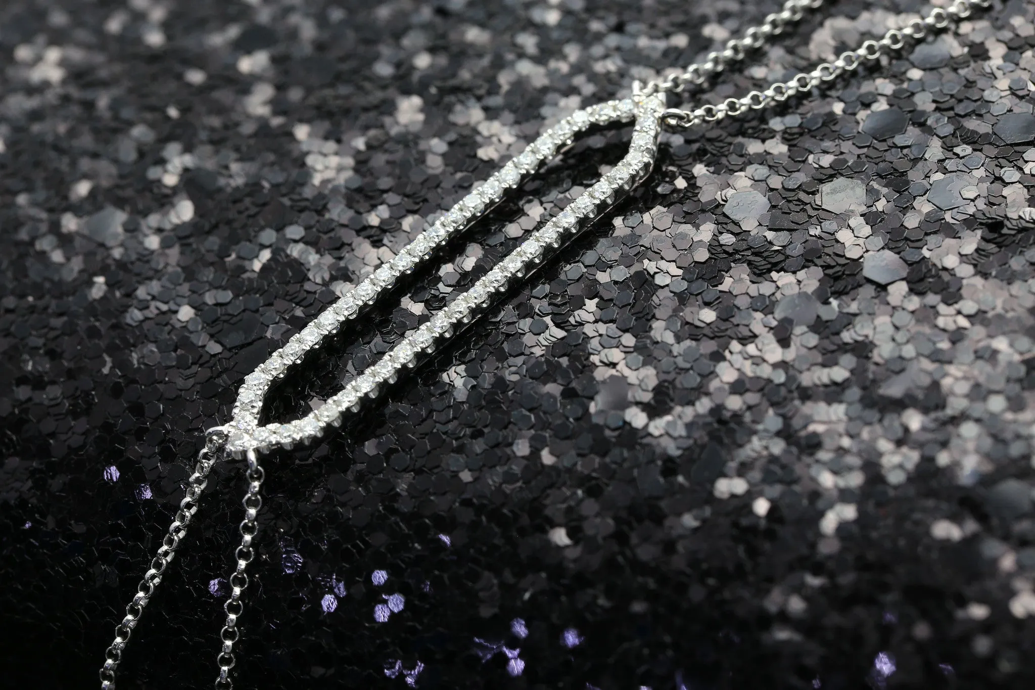 18k Gold Hexagonal Shape 2 Way Diamond Bracelet