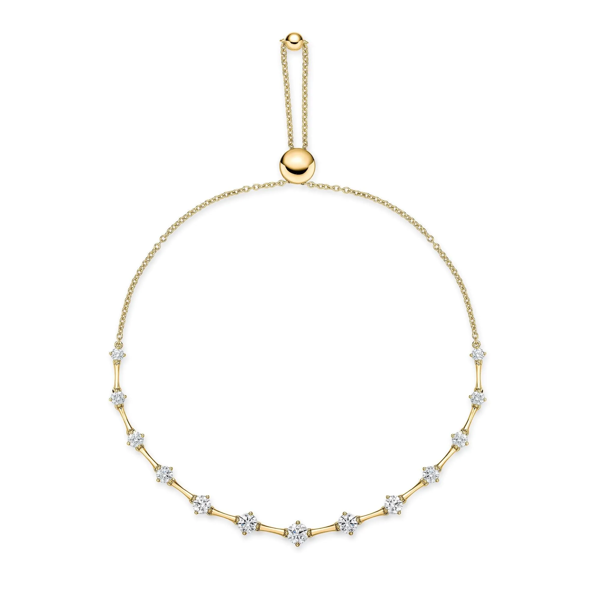 18KY ADJUSTABLE DIAMOND BRACELET 1.25CT