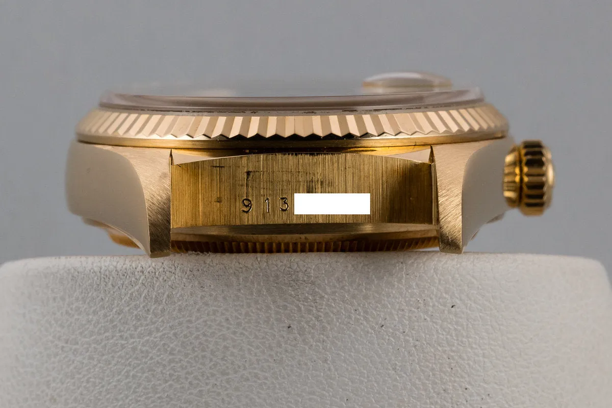 1986 Rolex 18K YG Day-Date Onyx Dial