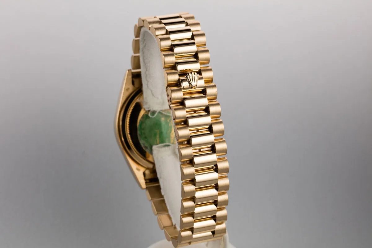 1986 Rolex 18K YG Day-Date Onyx Dial