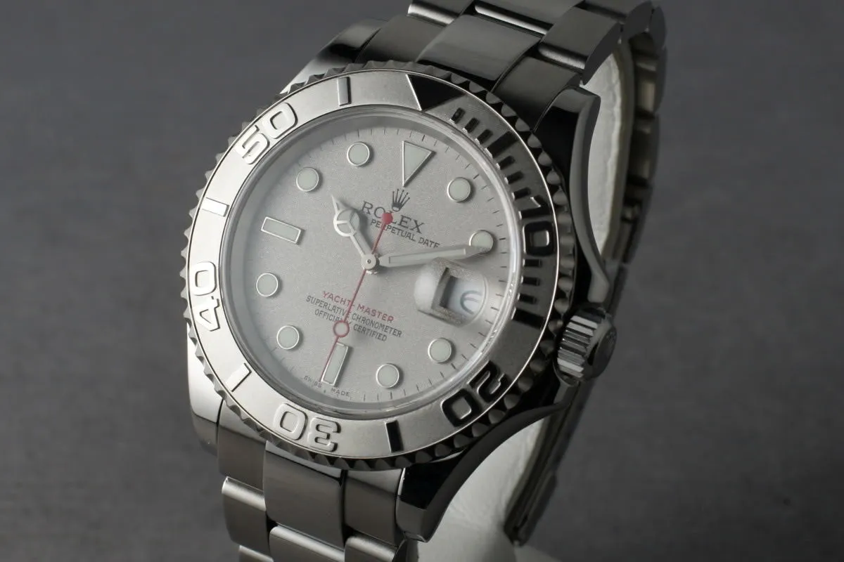 2005 Rolex Platinum/SS Yacht-Master 16622 with Box and Papers