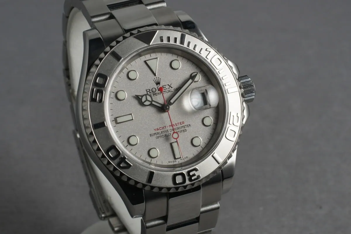 2005 Rolex Platinum/SS Yacht-Master 16622 with Box and Papers