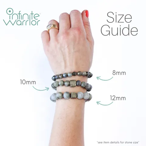 8mm Platinum Hematite Bracelet