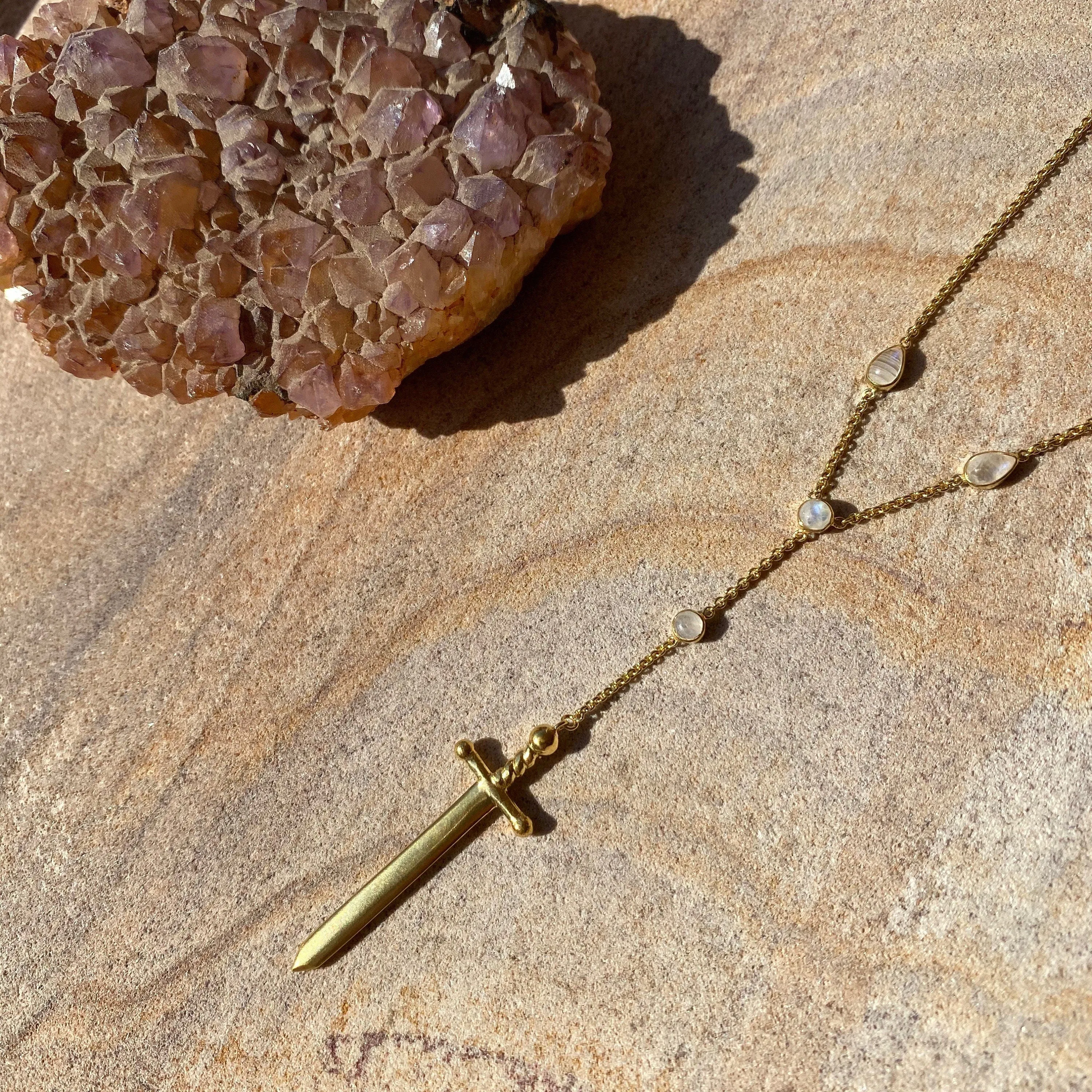 Ace of swords 14K Gold Vermeil Necklace