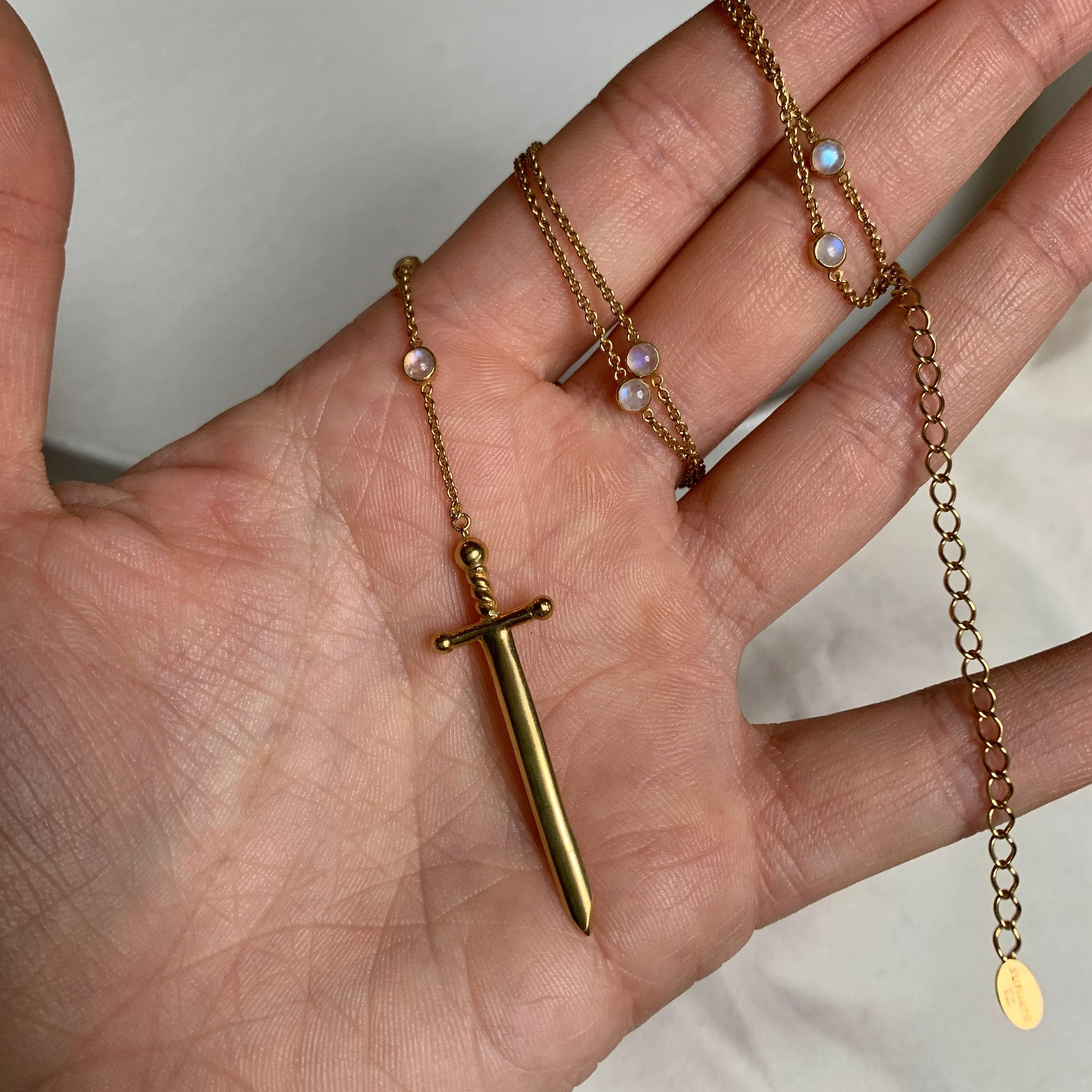 Ace of swords 14K Gold Vermeil Necklace