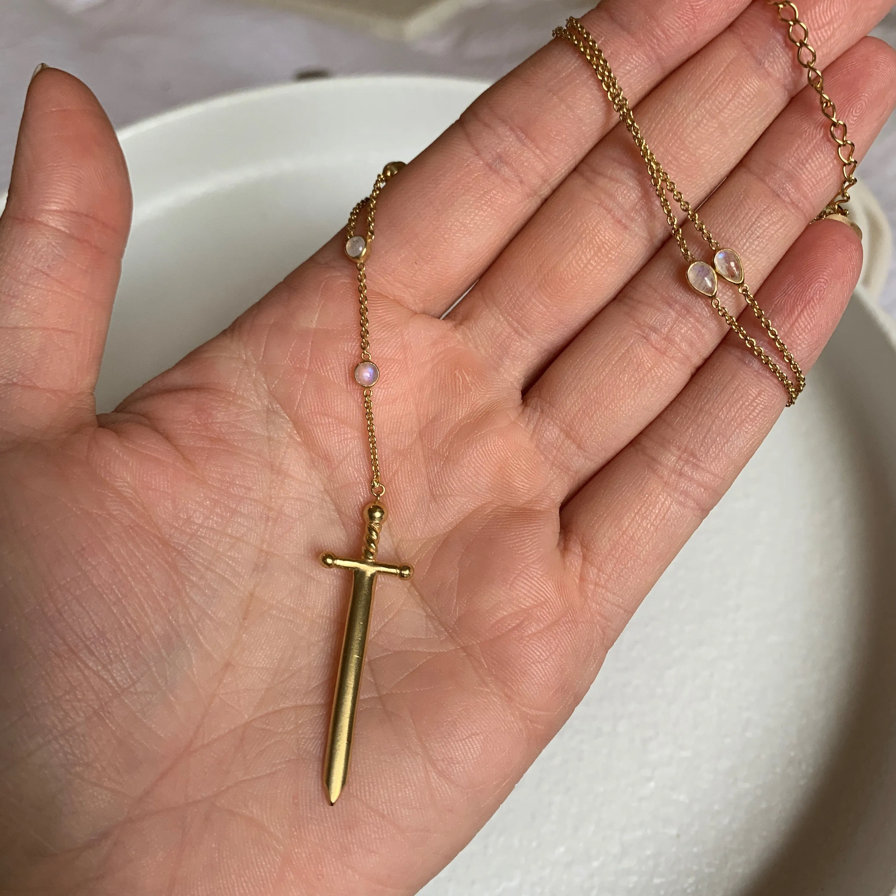 Ace of swords 14K Gold Vermeil Necklace