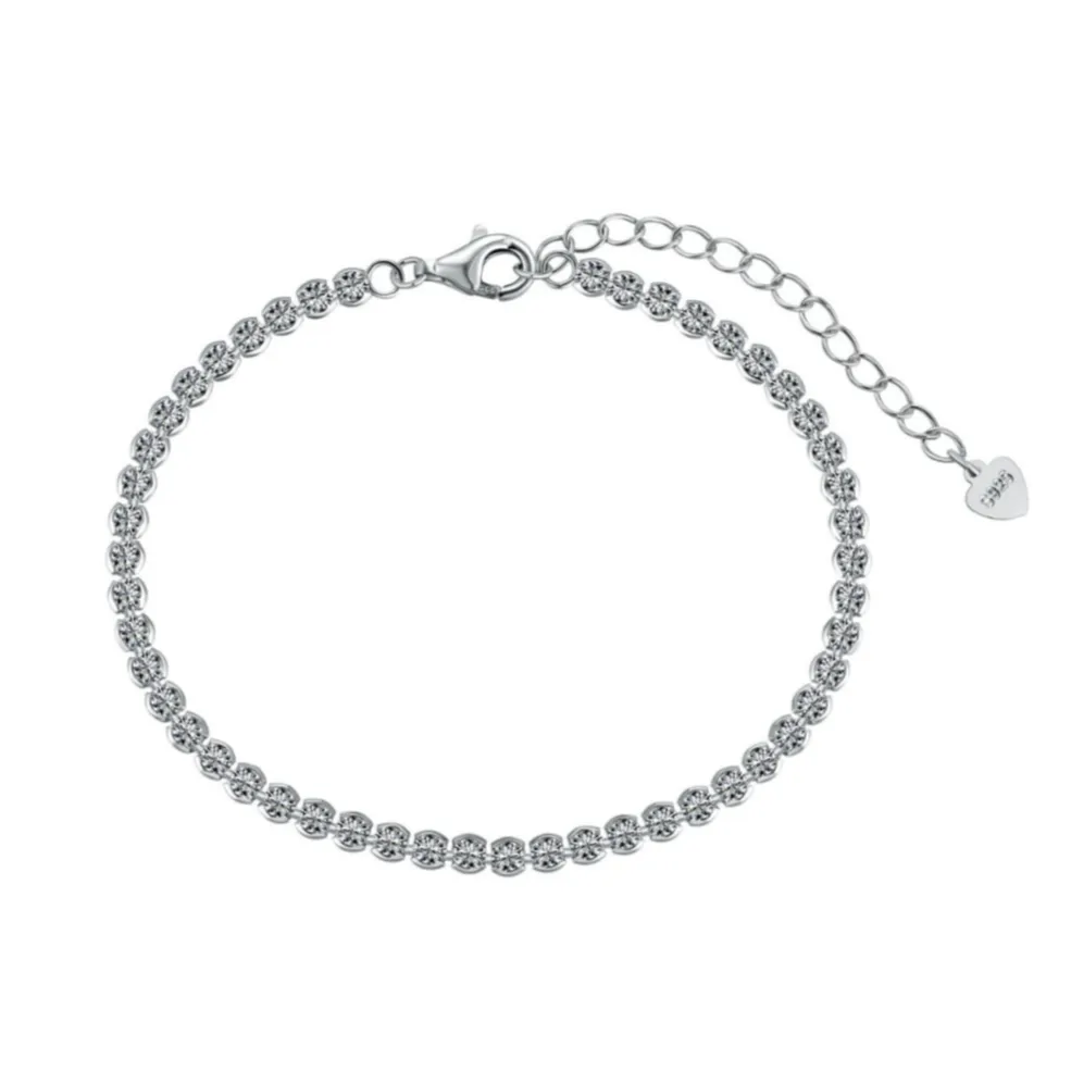 Adjustable 16cm-21cm Bezel Set Tennis Bracelet