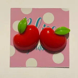 Apple 3D Statement Stud Earrings