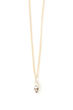 Aquamarine and Diamond Marquis Necklace