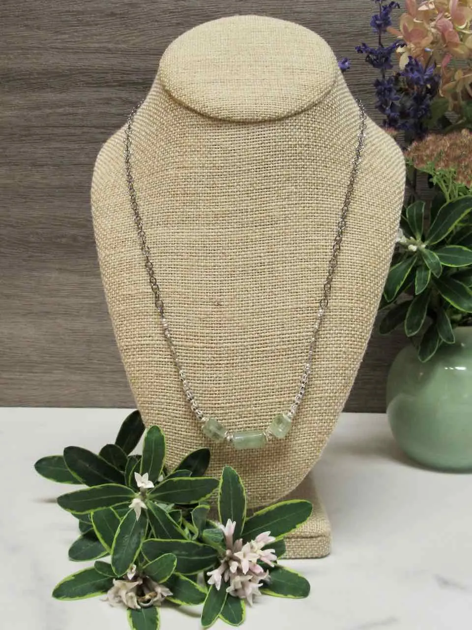 Aquamarine Nugget Necklace