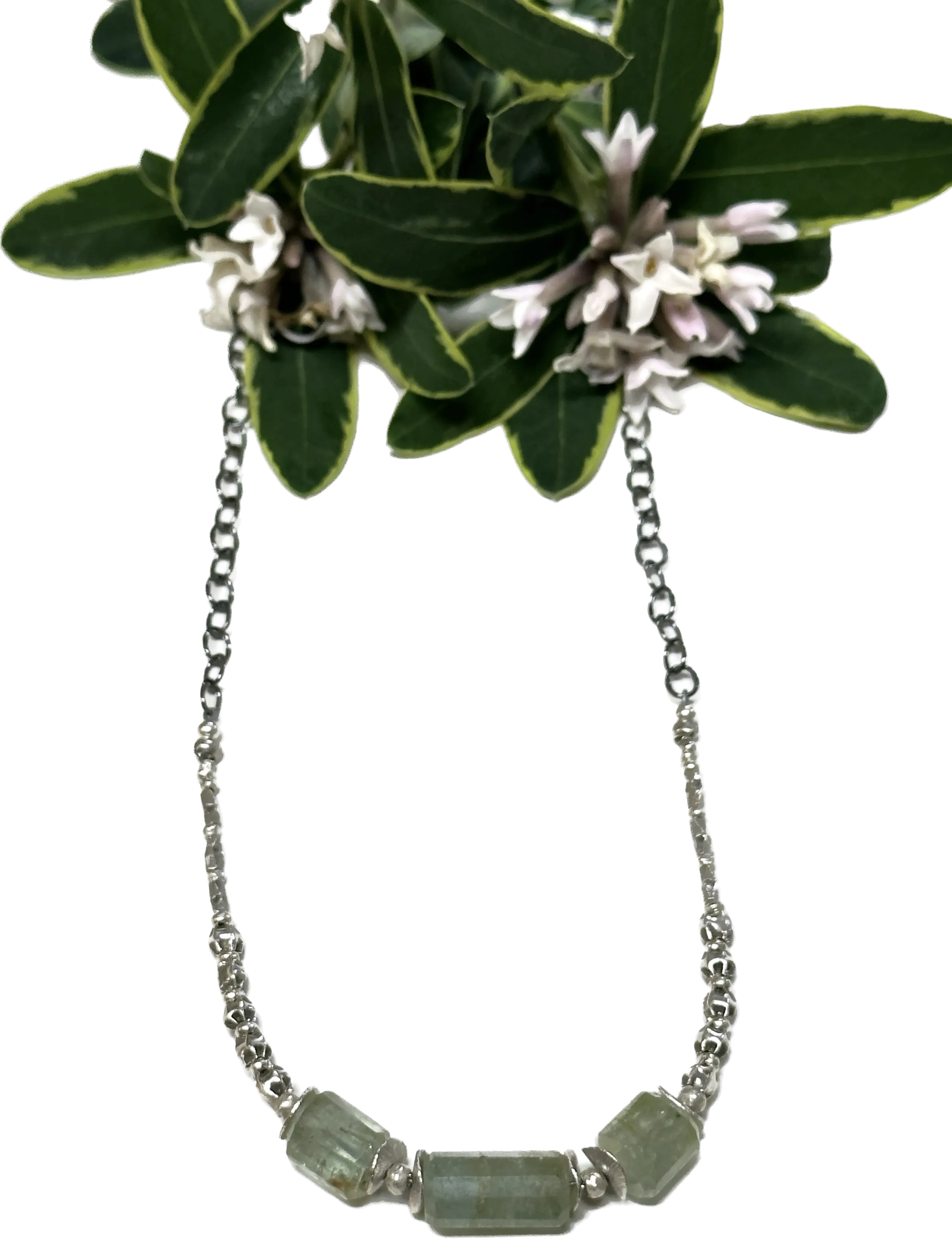 Aquamarine Nugget Necklace