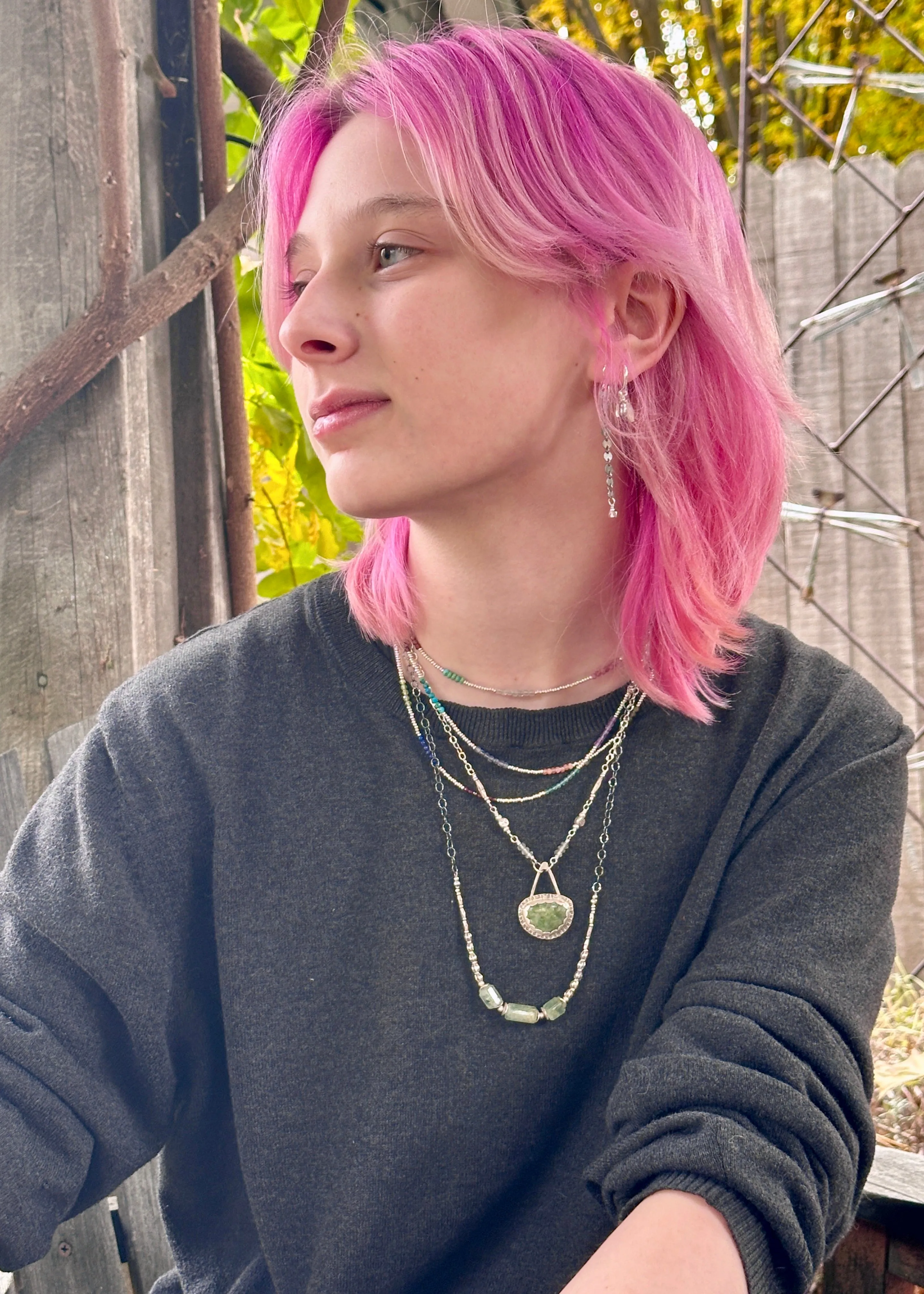 Aquamarine Nugget Necklace