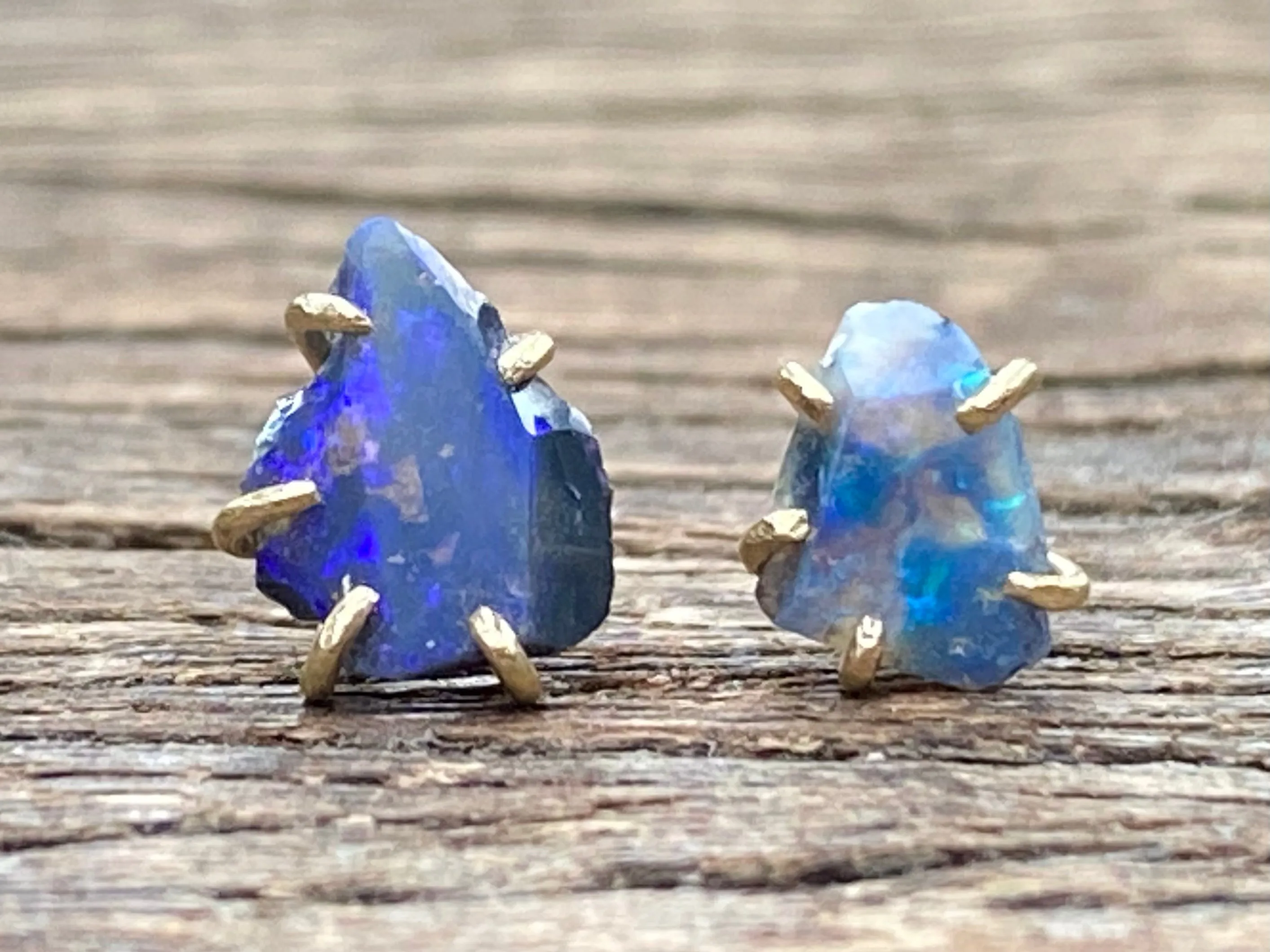Australian Opal Gold Studs