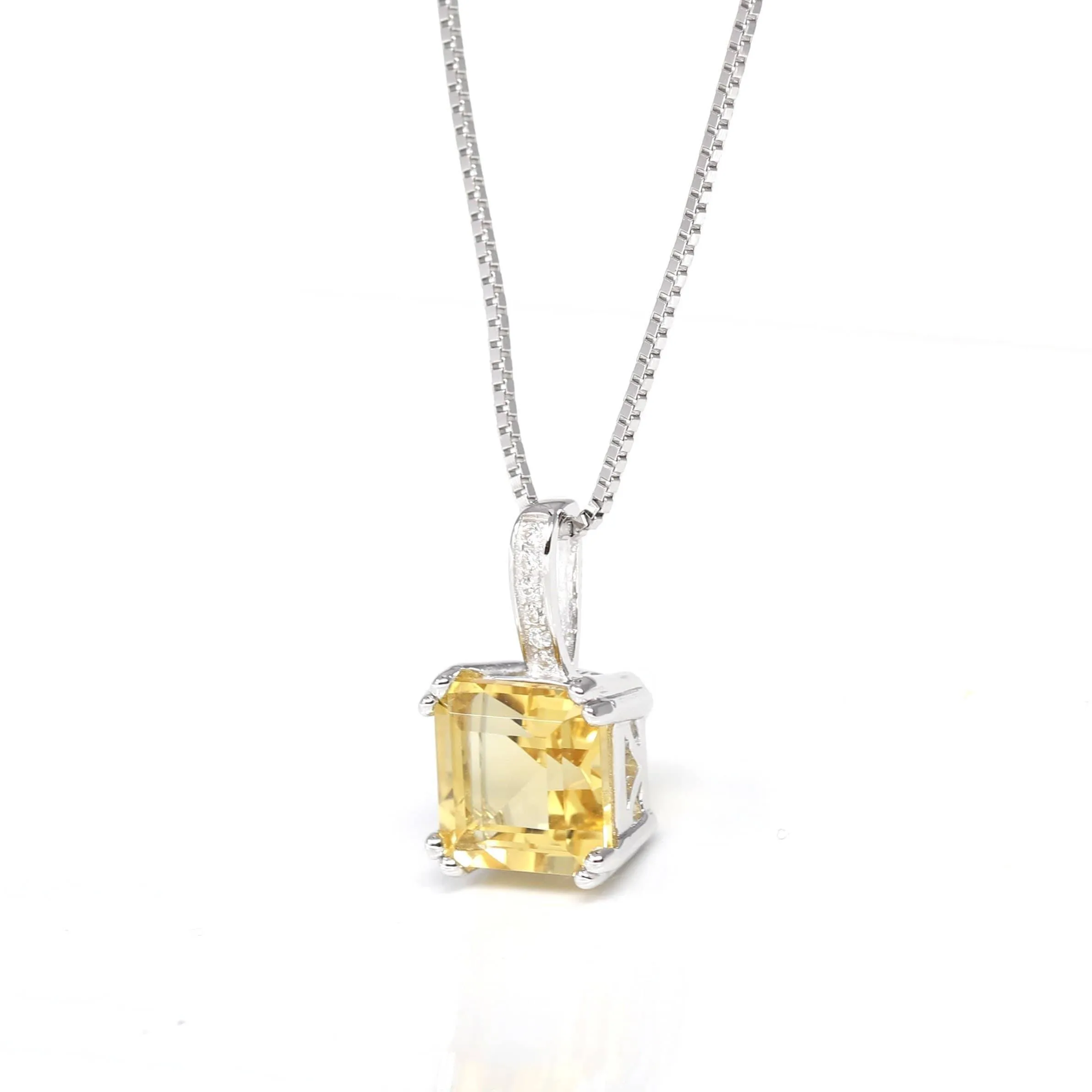 Baikalla™ Classic Sterling Silver Natural Amethyst Pendant Necklace With CZ