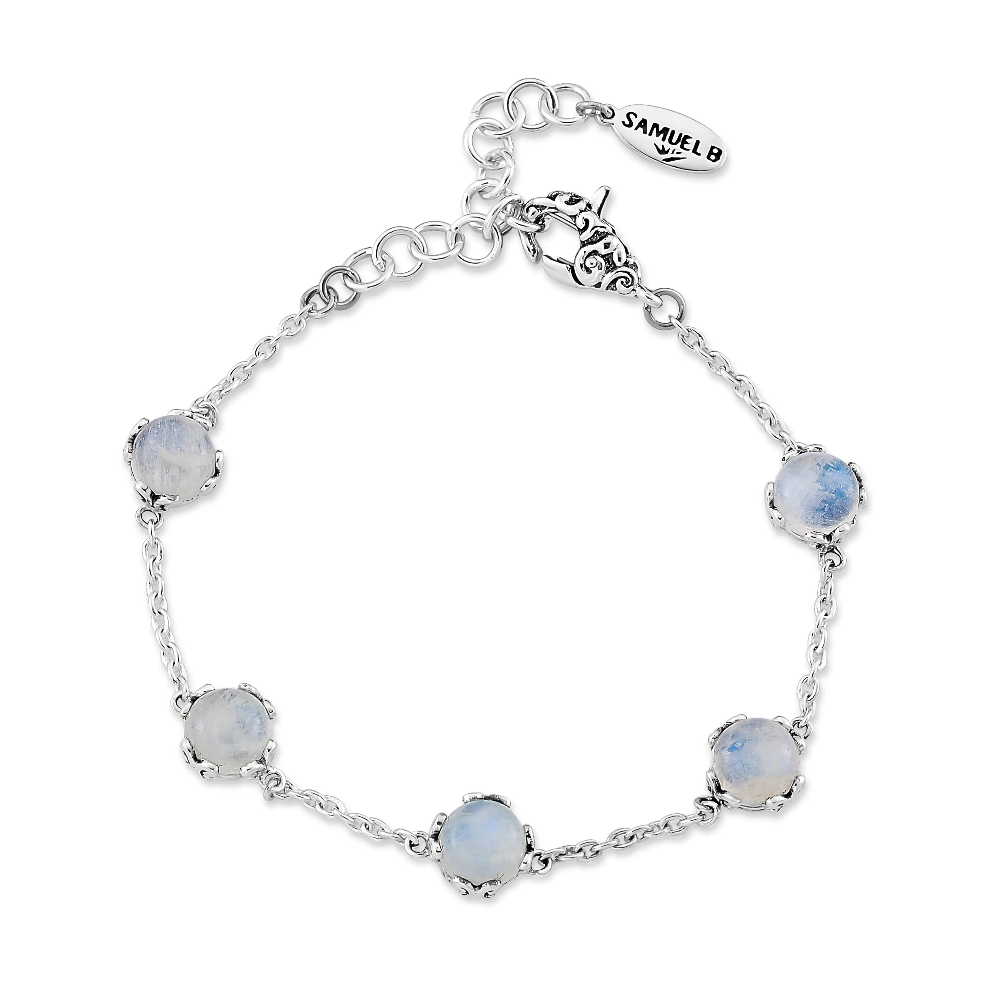 Bali Moonstone Link Station Bracelet
