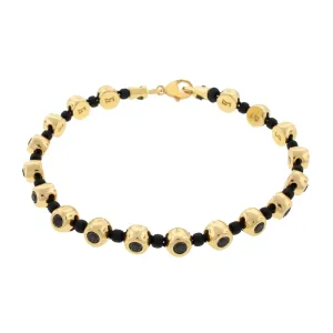 Black Diamond Gold Dome Bracelet
