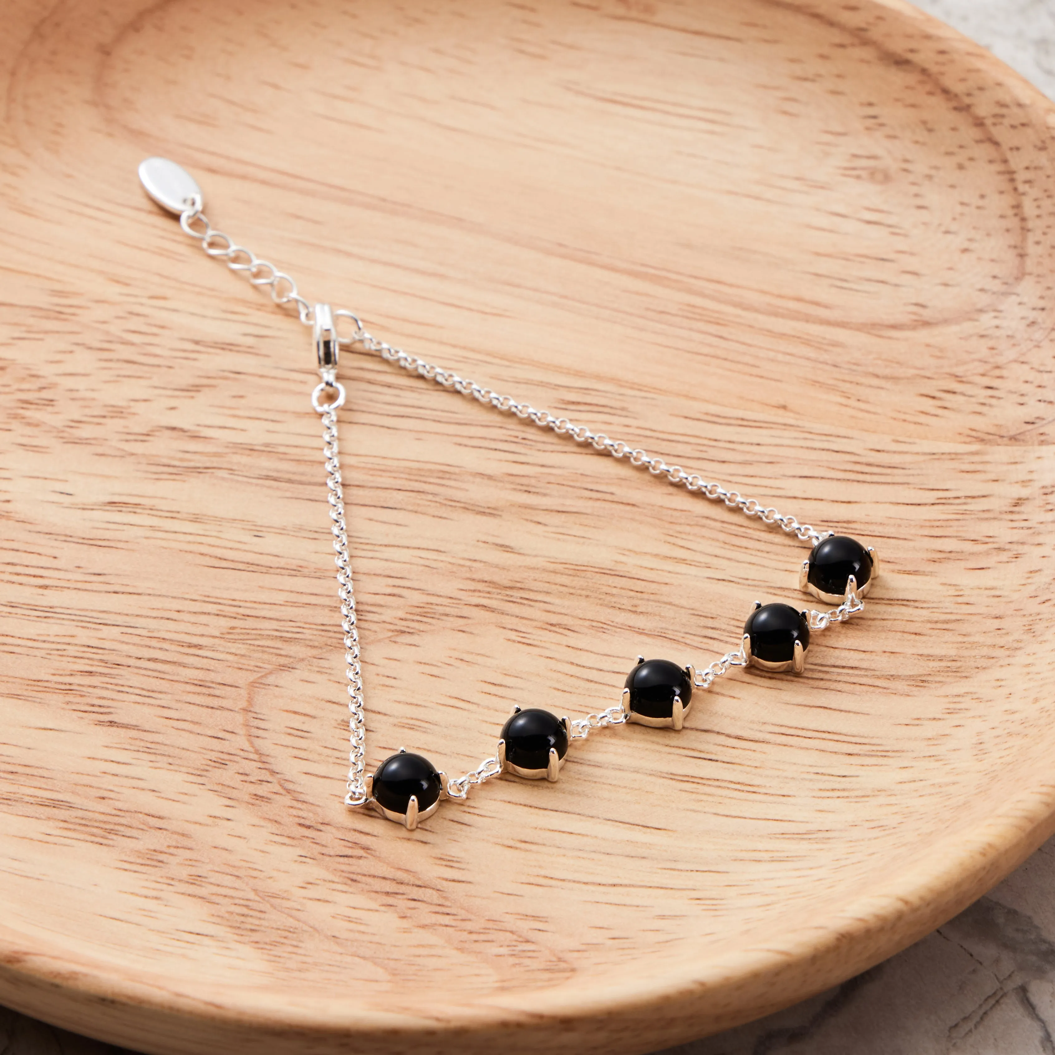 Black Onyx Gemstone Bracelet