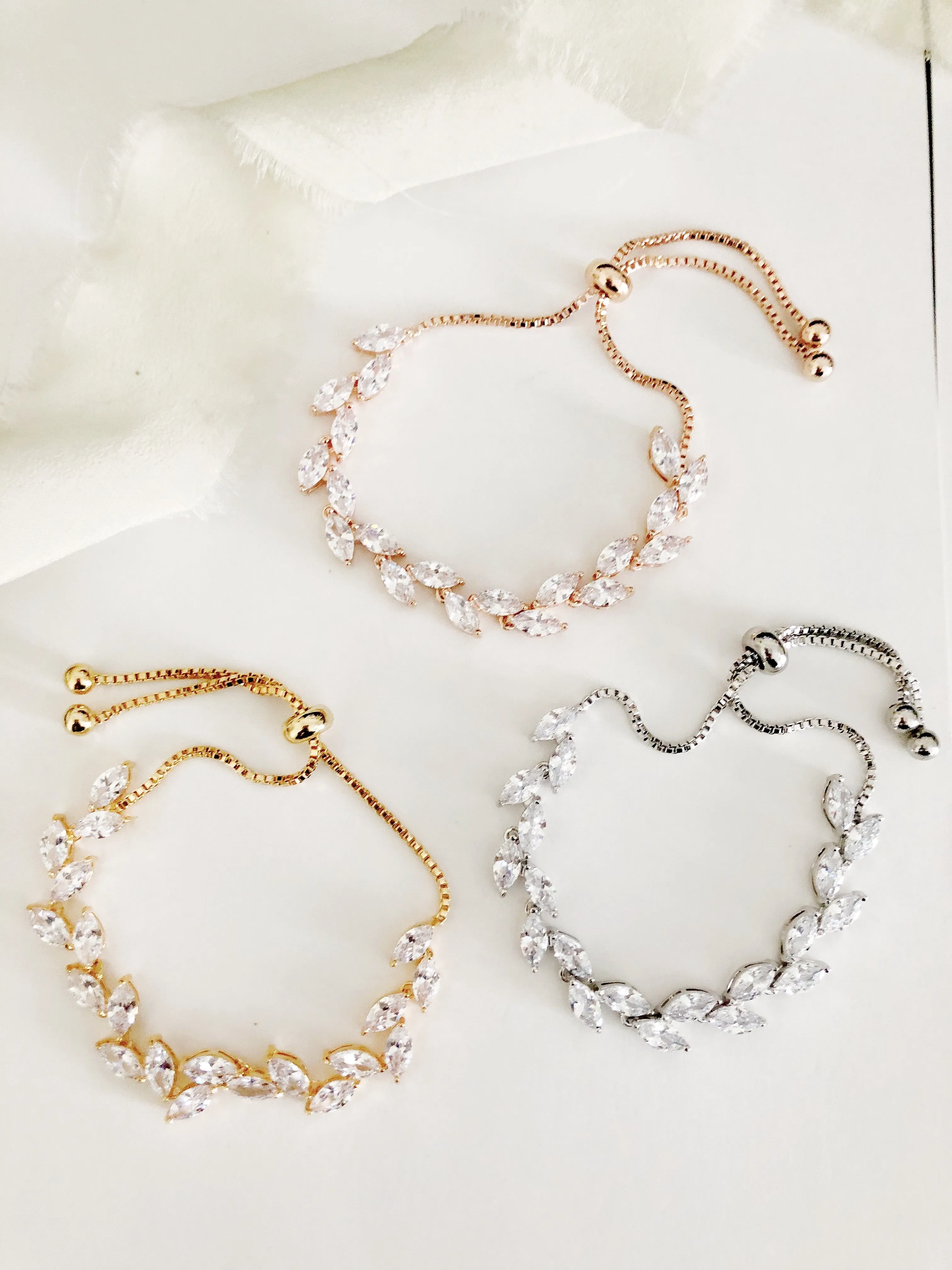 Bridesmaid Set of 4 Kelly Adjustable Bracelets