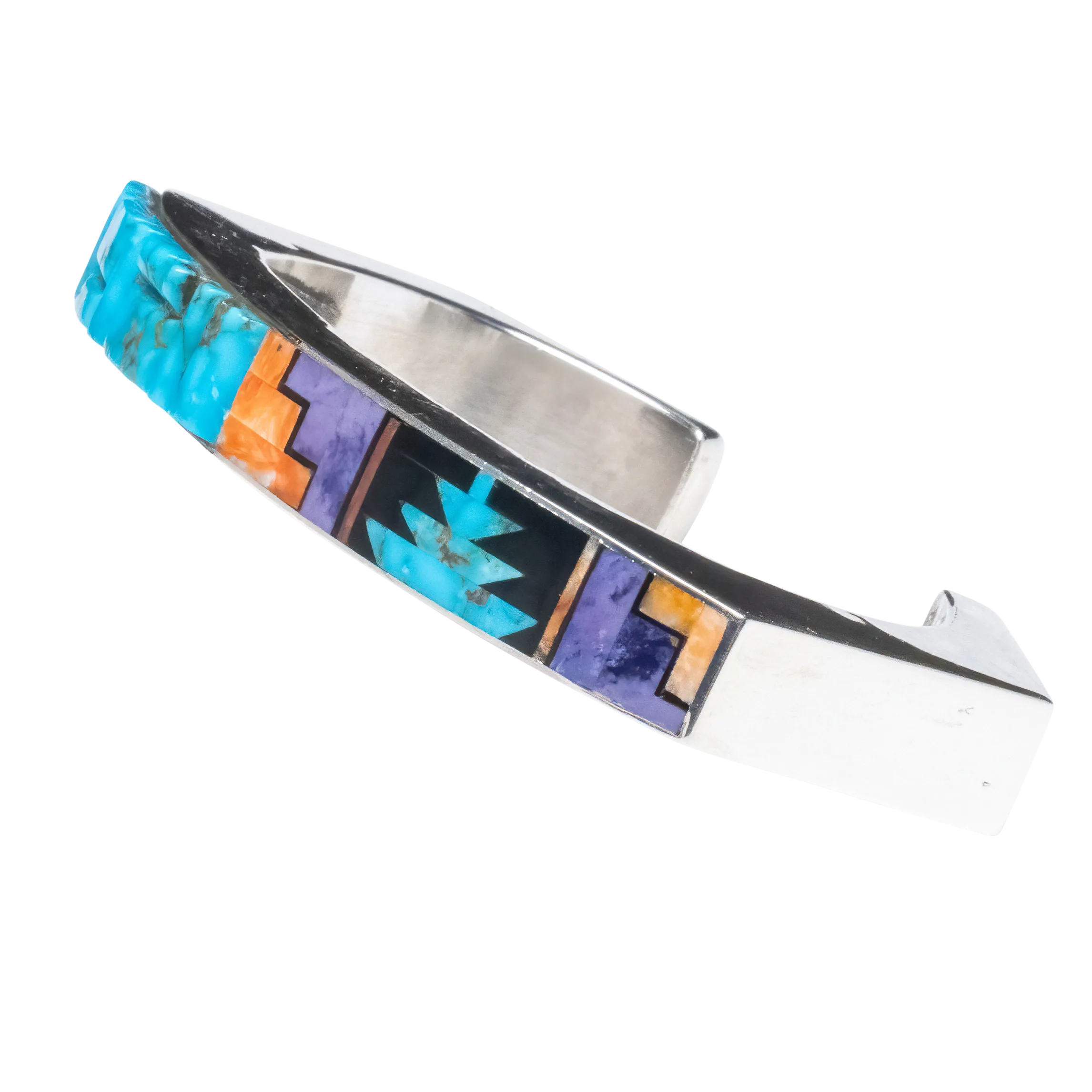 Charoite, Onyx, Spiny Oyster Shell & Kingman Turquoise Bracelet | Francis Melvin