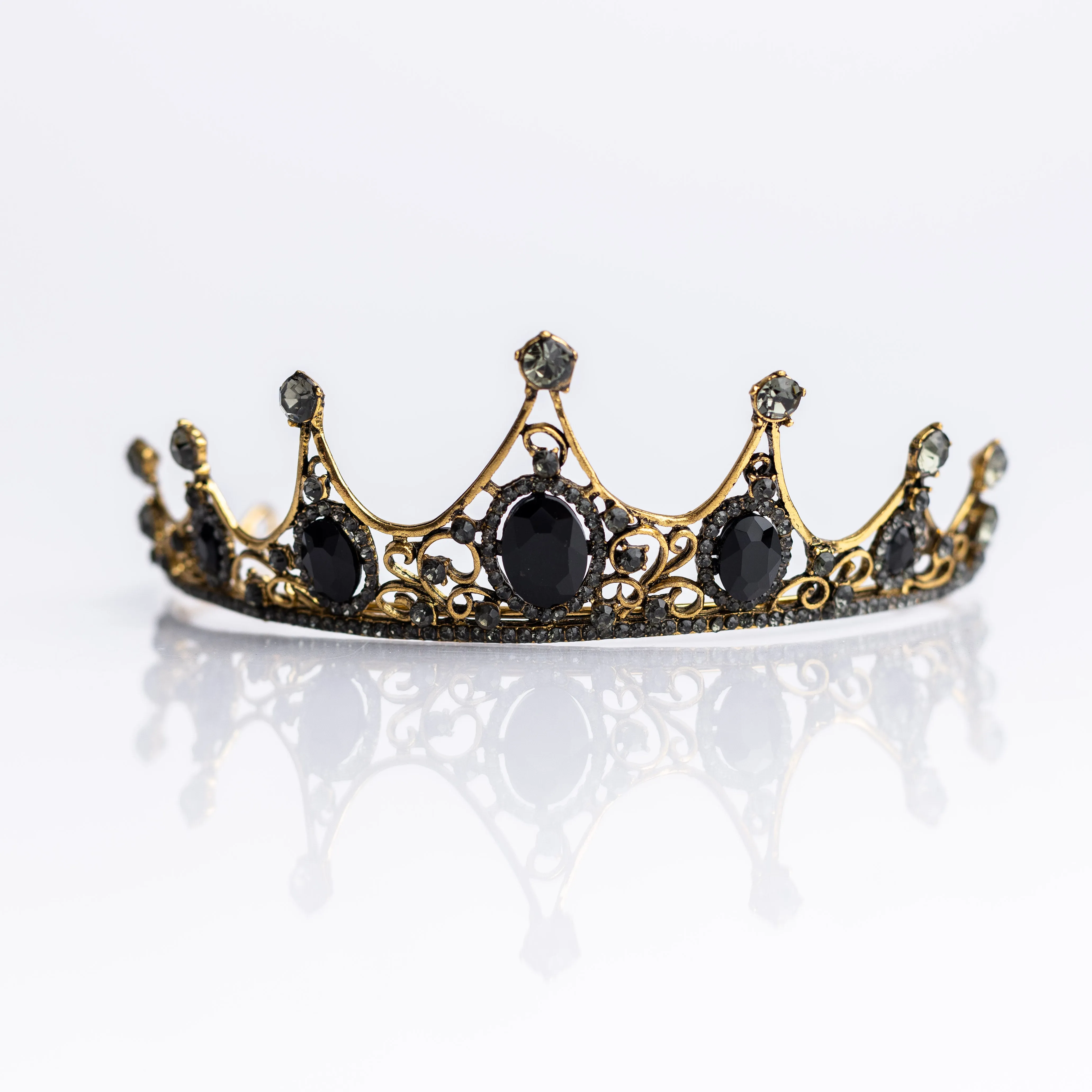 Cindy's Tiara in Black, Gray & Gold