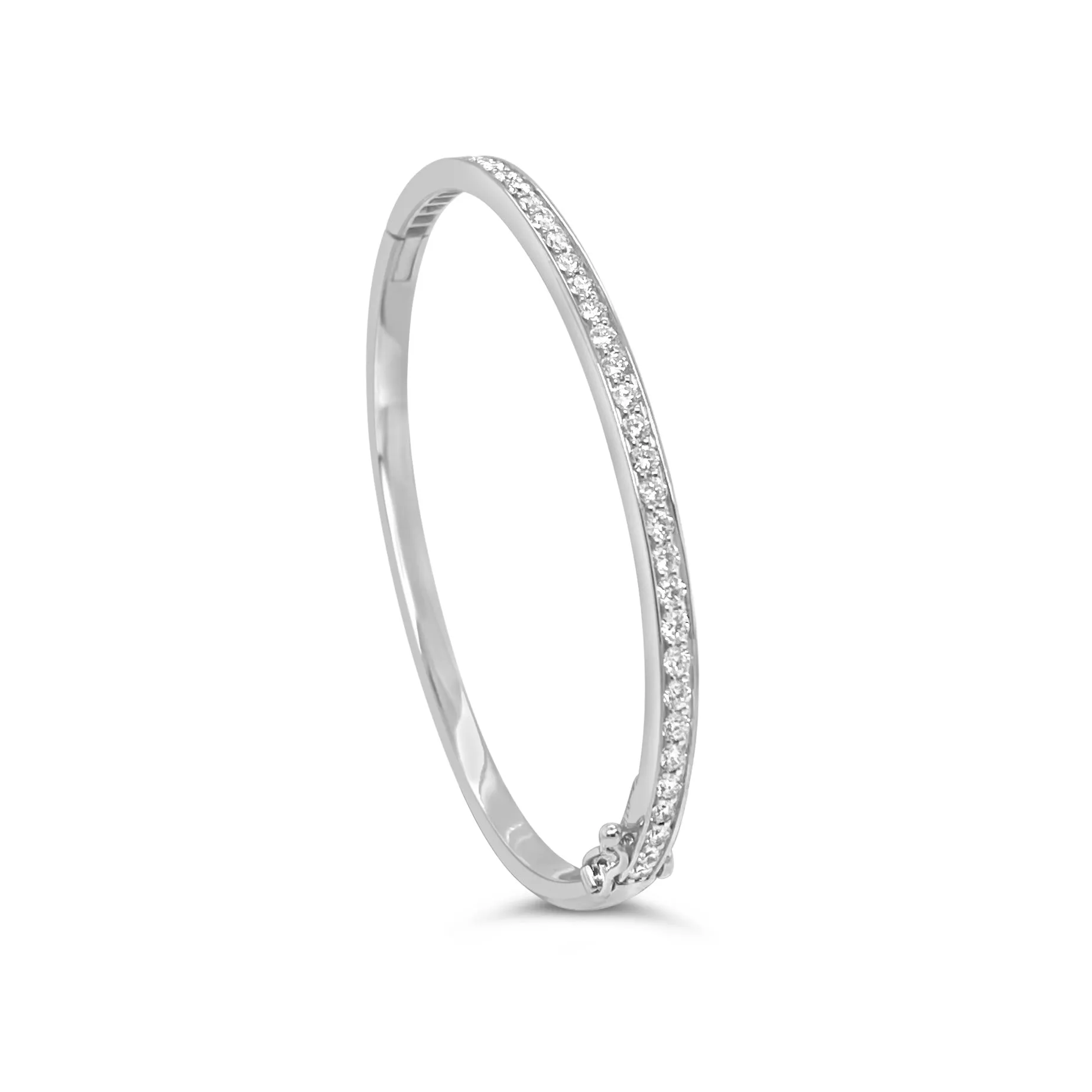 Classic Diamond Hinged Bangle