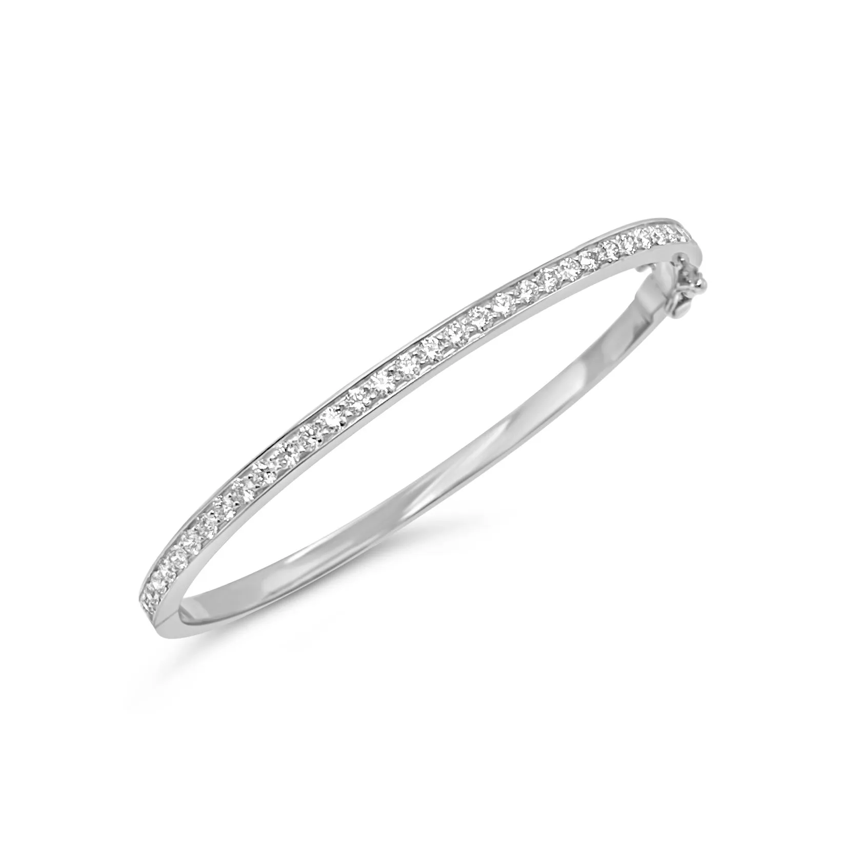 Classic Diamond Hinged Bangle