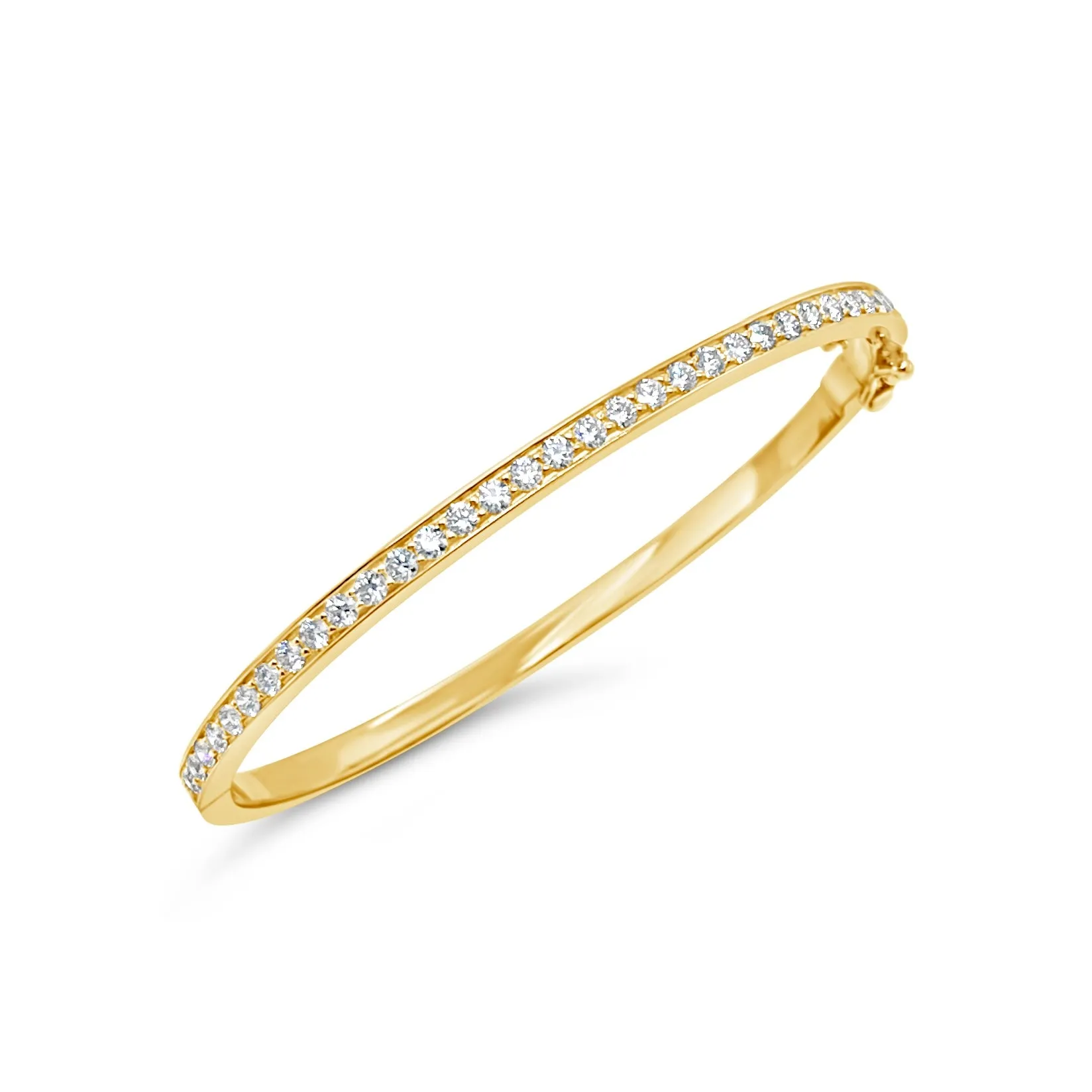 Classic Diamond Hinged Bangle