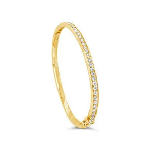 Classic Diamond Hinged Bangle