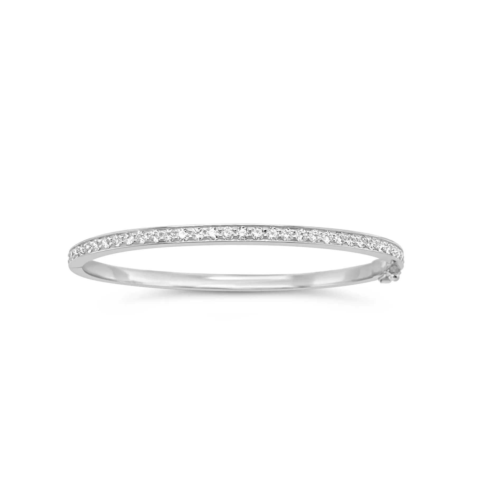 Classic Diamond Hinged Bangle