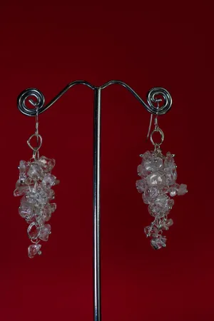 Clear Quartz Cluster Earrings