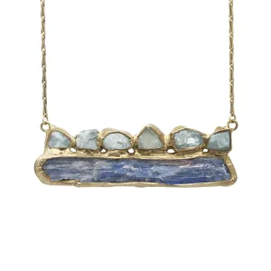 Crest Necklace (Kyanite, Aquamarine)