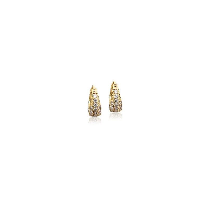 Cubic Zirconia Hoop Earrings