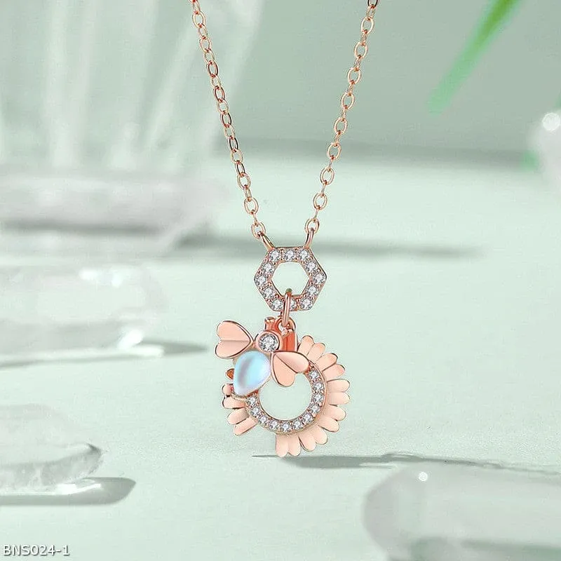 Daisy Moonstone Microset Necklace
