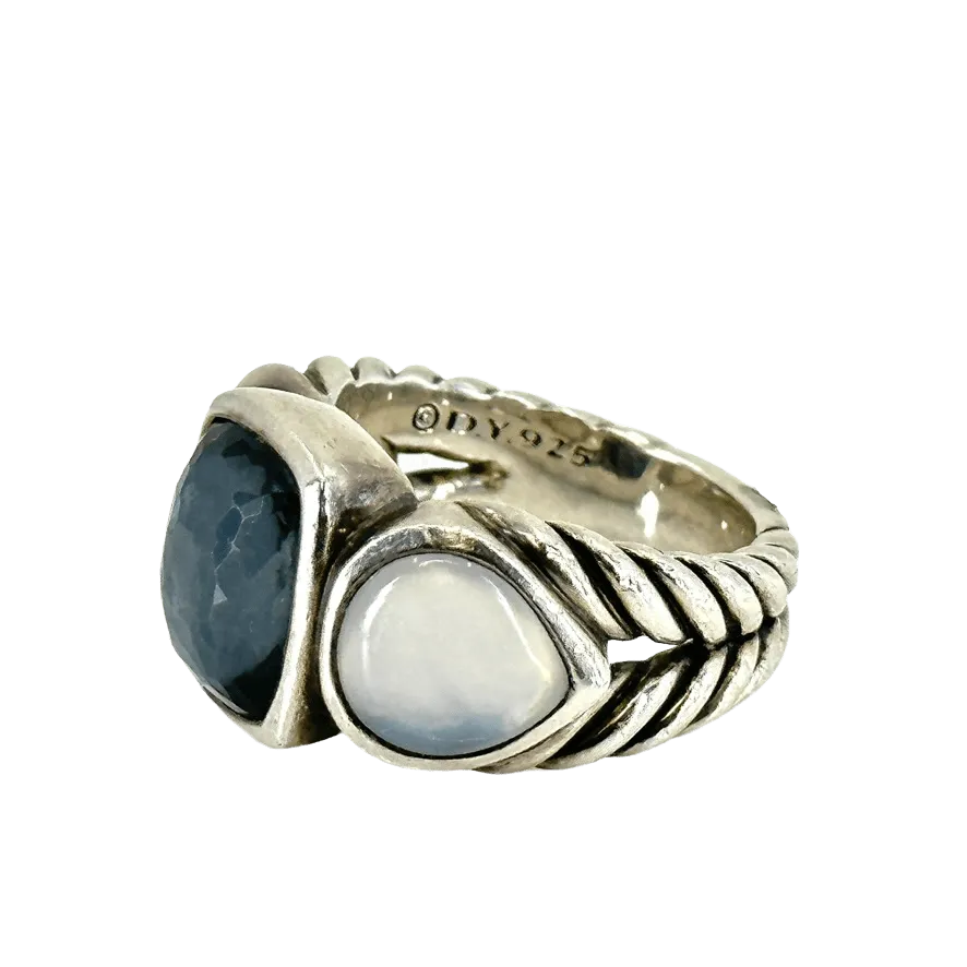 DAVID YURMAN Sterling Silver HEMETINE  MOONSTONE Womens Ring - Size 7