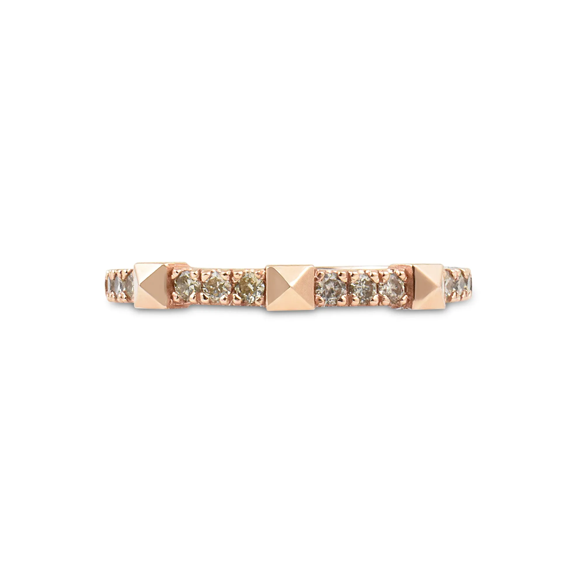 Diamond 14K Pyramid Stacking Ring